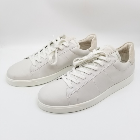 Ecco Men's Street Lite Retro Sneaker Sz8 - 8.5 White Leather Low Top Casual